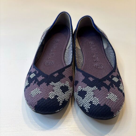 Rothy's Women's The Flat Round Toe Botanicamo Purple Camo Ballet Flats US Size 6 - Picture 4 of 10